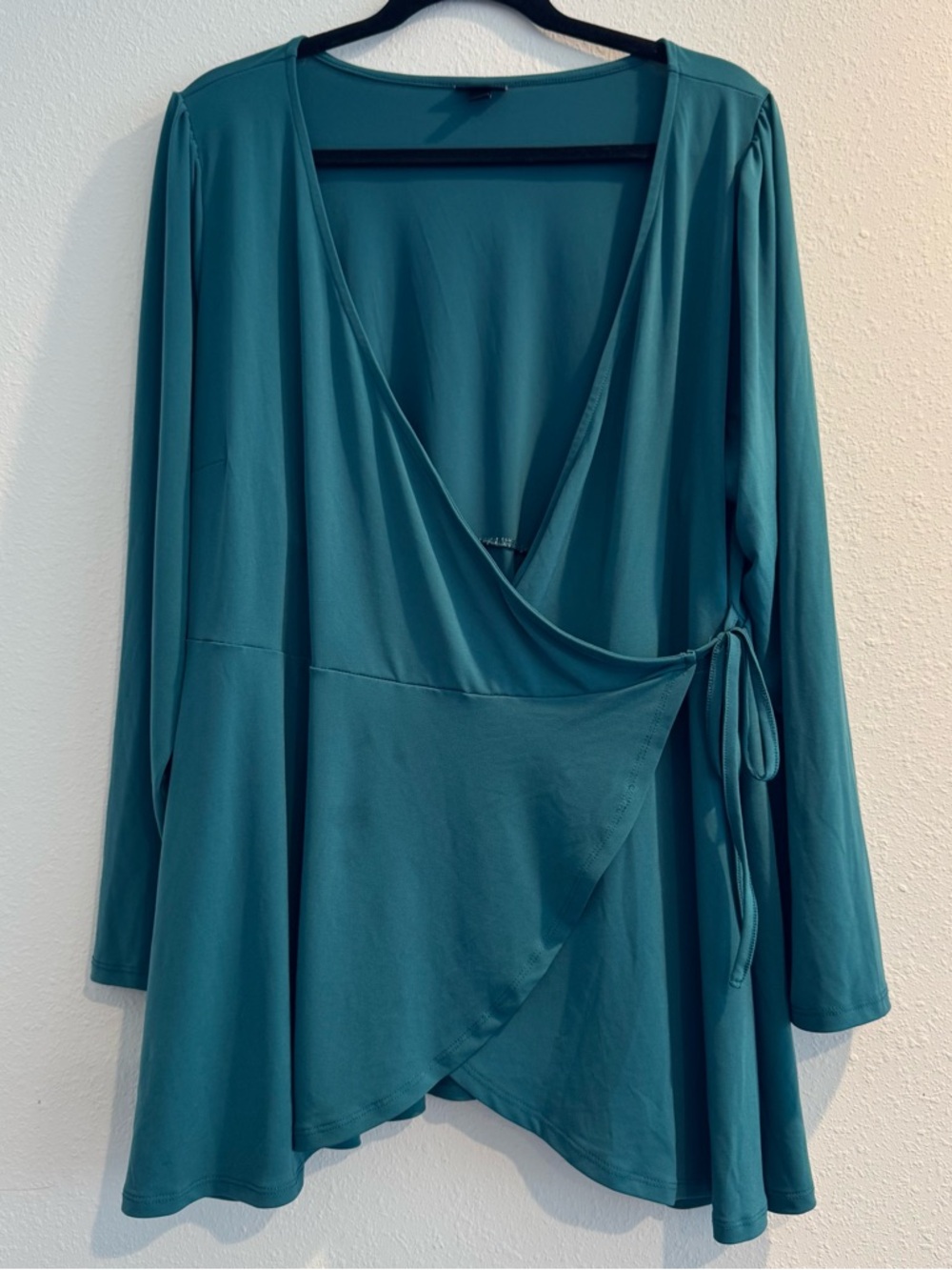 Torrid Wrap Blouse Teal womens size 3
